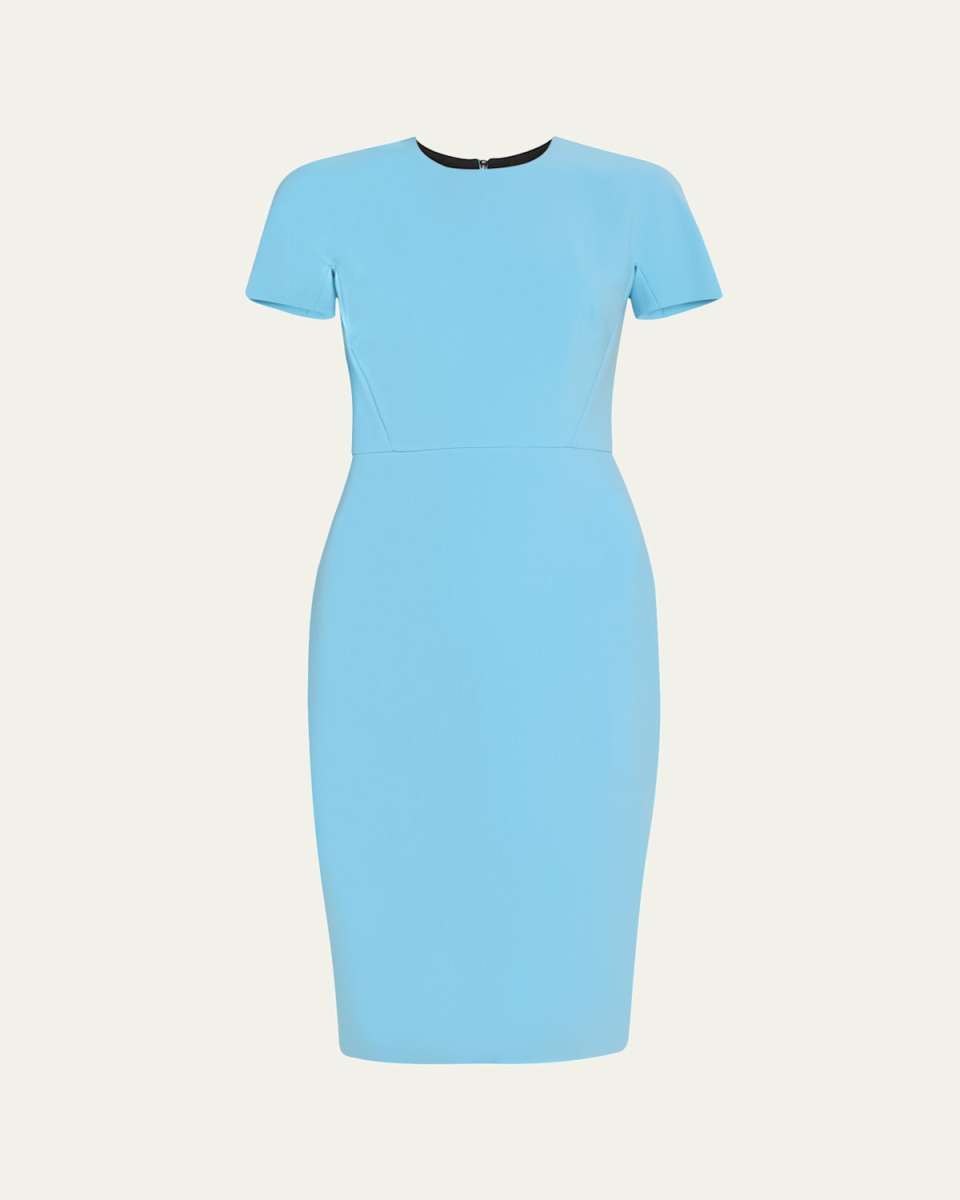 Fitted Wool Midi Dress